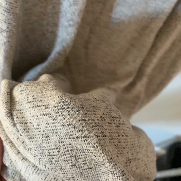 ACEMI oatmeal cream grey mock turtleneck mini tunic knit dress swing stretch sm - Picture 3 of 6